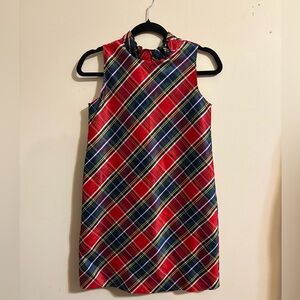 Crown & Ivy Girls Size 14 Family of Crown Ruffle Neck Plaid Dress zip back